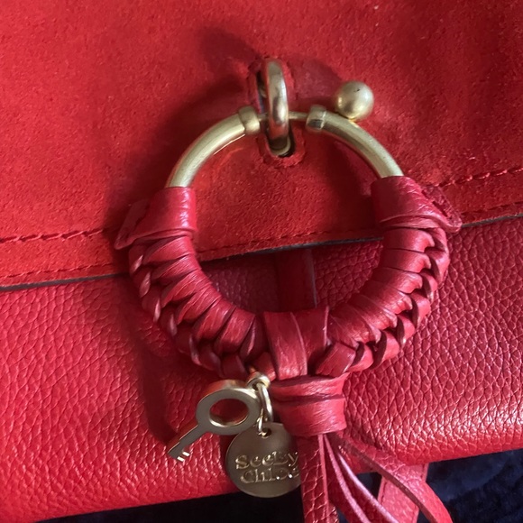 See by Chloe purse red crossbody or shoulder carry - Picture 5 of 6